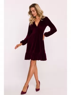 Dámské šaty MOE M826 MAROON