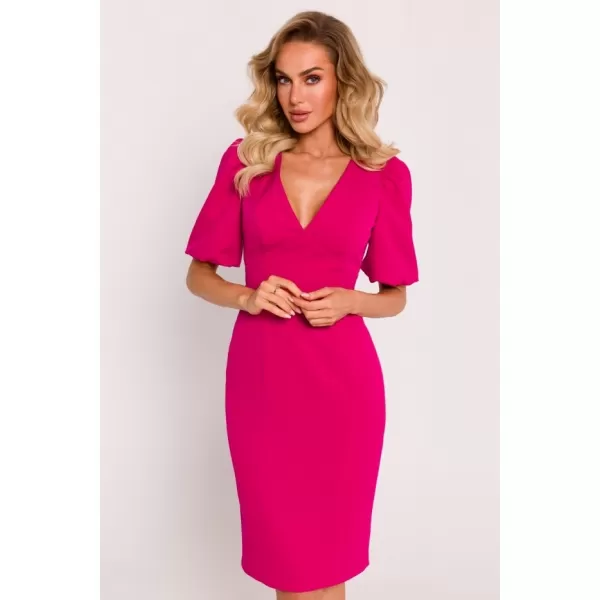  Dámské šaty MOE M779 FUCHSIA 