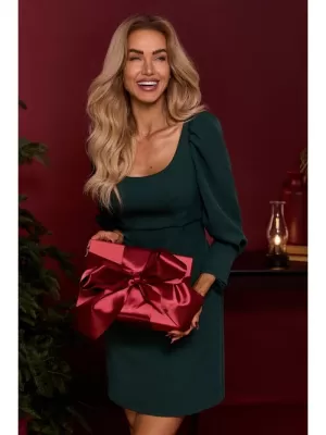 Dámské šaty MOE M836 BOTTLE GREEN