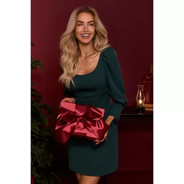 Dámské šaty MOE M836 BOTTLE GREEN 