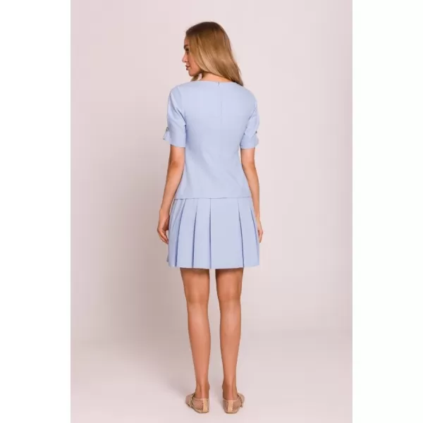  Dámské šaty MOE M842 LIGHT BLUE 