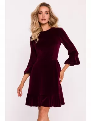 Dámské šaty MOE M825 MAROON