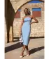 Dámské šaty MOE M843 LIGHT BLUE