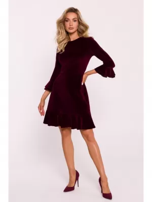 Dámské šaty MOE M825 MAROON
