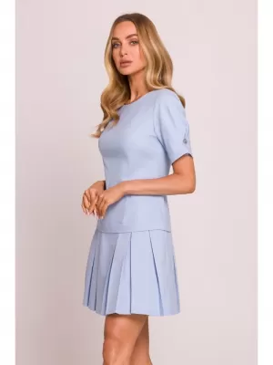 Dámské šaty MOE M842 LIGHT BLUE