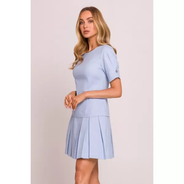  Dámské šaty MOE M842 LIGHT BLUE 