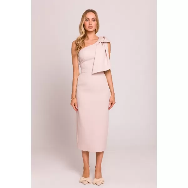  Dámské šaty MOE M847 LIGHT BEIGE 