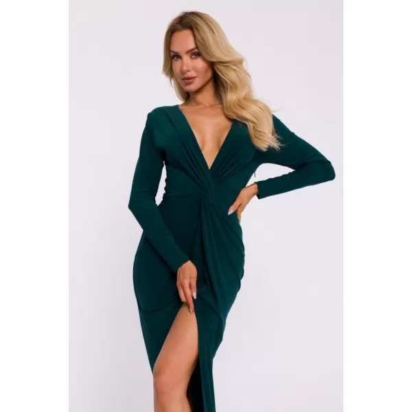  Dámské šaty MOE M840 BOTTLE GREEN 