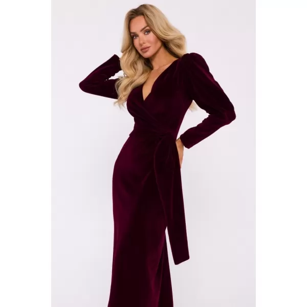  Dámské šaty MOE M828 MAROON 
