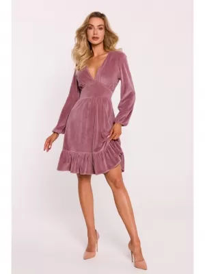 Dámské šaty MOE M826 CREPE PINK