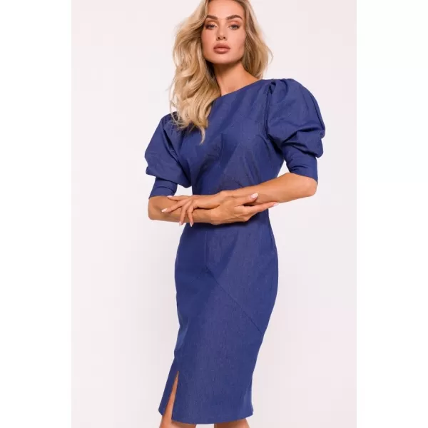  Dámské šaty MOE M803 BLUE 