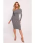 Dámské šaty MOE M820 GREY MELANGE