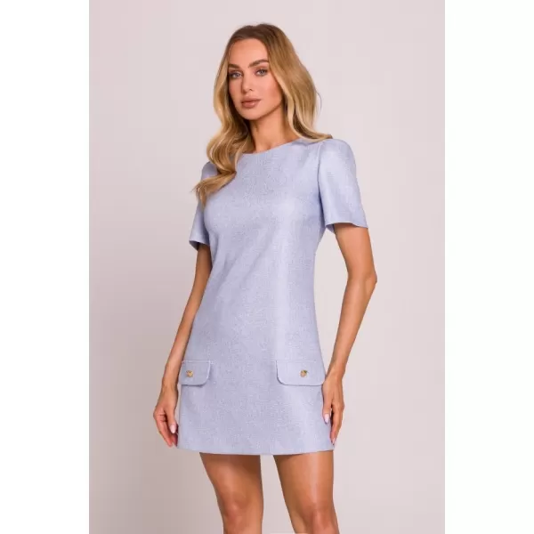  Dámské šaty MOE M855 LIGHT BLUE 