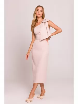 Dámské šaty MOE M847 LIGHT BEIGE