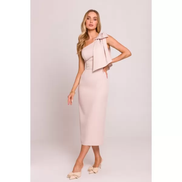  Dámské šaty MOE M847 LIGHT BEIGE 