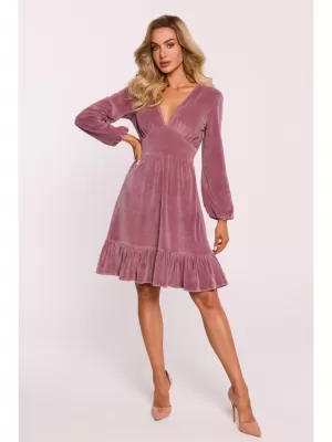 Dámské šaty MOE M826 CREPE PINK