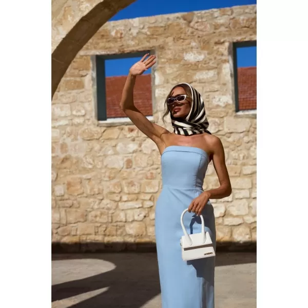  Dámské šaty MOE M843 LIGHT BLUE 