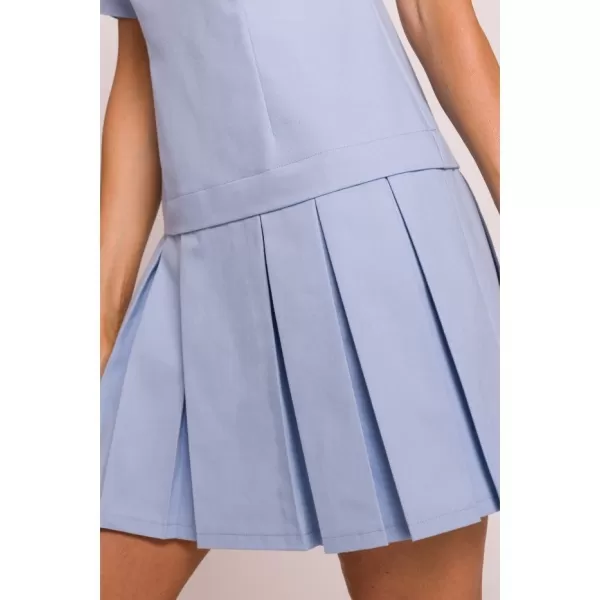  Dámské šaty MOE M842 LIGHT BLUE 