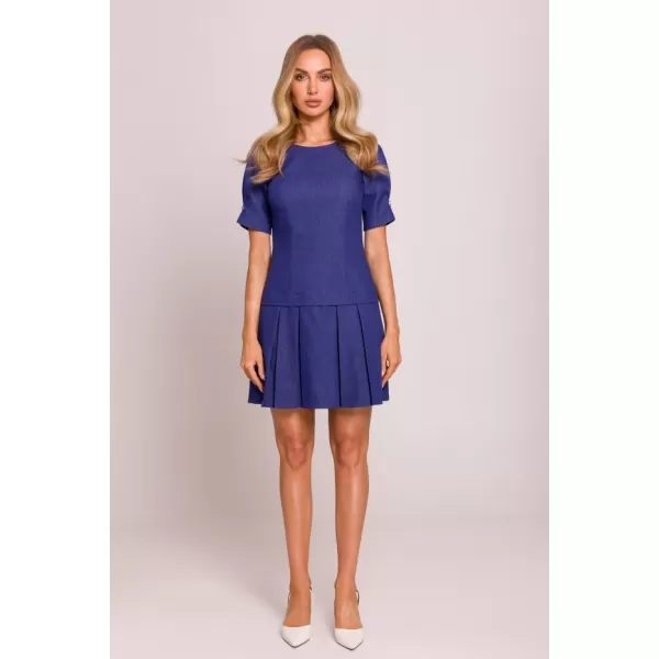  Dámské šaty MOE M842 BLUE 