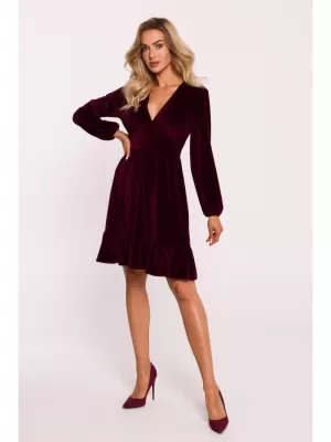 Dámské šaty MOE M826 MAROON
