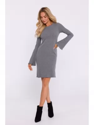 Dámské šaty MOE M821 GREY MELANGE