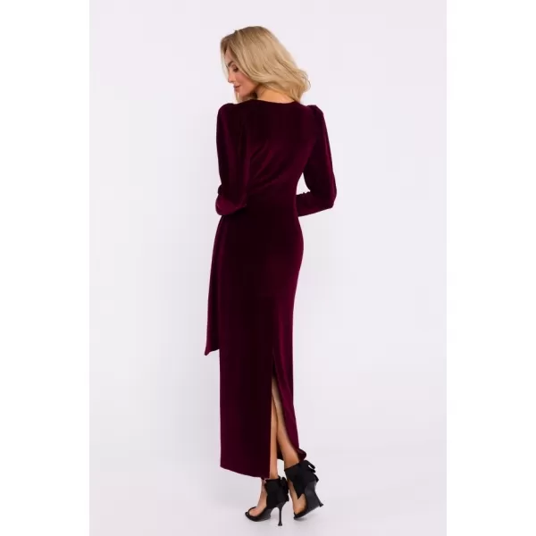  Dámské šaty MOE M828 MAROON 