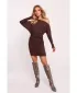 Dámské šaty MOE M818 BROWN