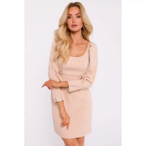  Dámské šaty MOE M836 BEIGE 