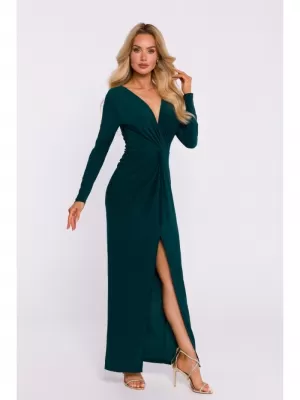 Dámské šaty MOE M840 BOTTLE GREEN