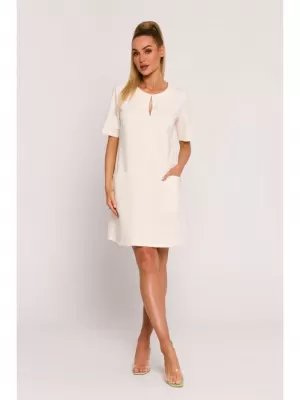 Dámské šaty MOE M788 CREAM