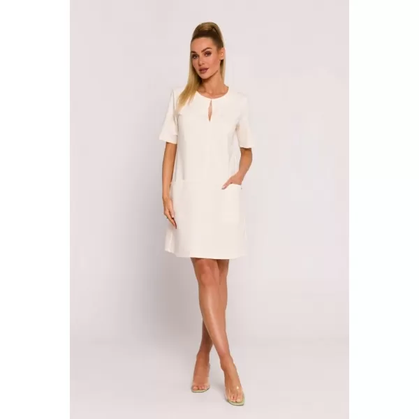  Dámské šaty MOE M788 CREAM 