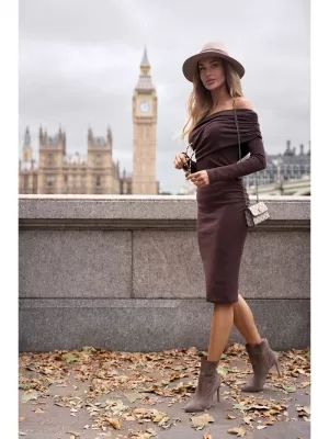 Dámské šaty MOE M820 BROWN