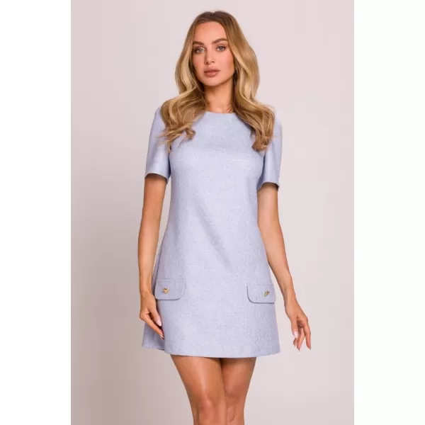  Dámské šaty MOE M855 LIGHT BLUE 