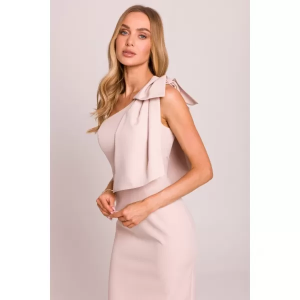  Dámské šaty MOE M847 LIGHT BEIGE 