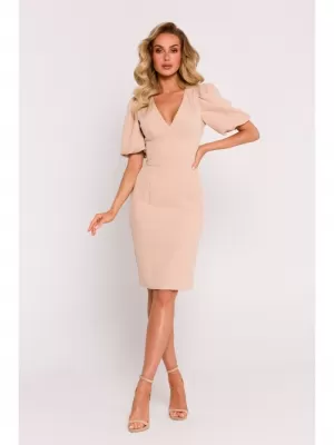 Dámské šaty MOE M779 BEIGE