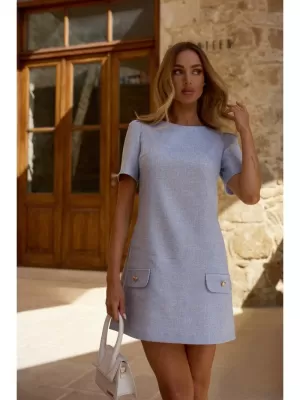 Dámské šaty MOE M855 LIGHT BLUE