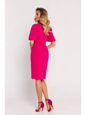 Dámské šaty MOE M779 FUCHSIA