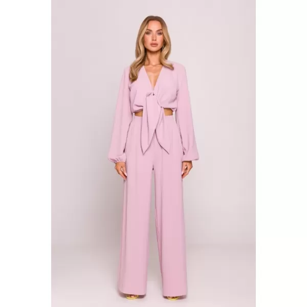  Dámský crop top MOE M861 CREPEPINK 