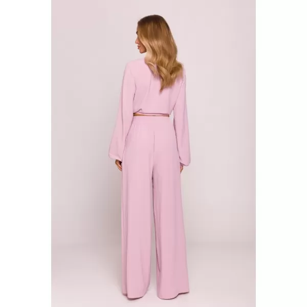  Dámský crop top MOE M861 CREPEPINK 