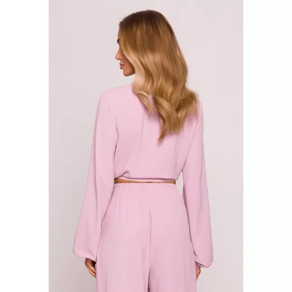  Dámský crop top MOE M861 CREPEPINK 