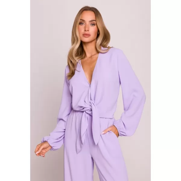  Dámský crop top MOE M861 PURPLE 
