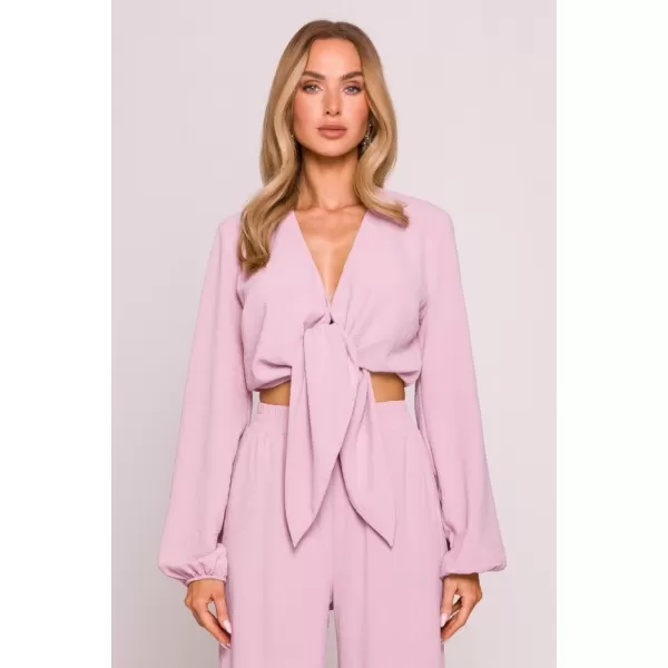  Dámský crop top MOE M861 CREPEPINK 
