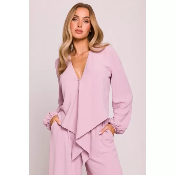  Dámský crop top MOE M861 CREPEPINK 