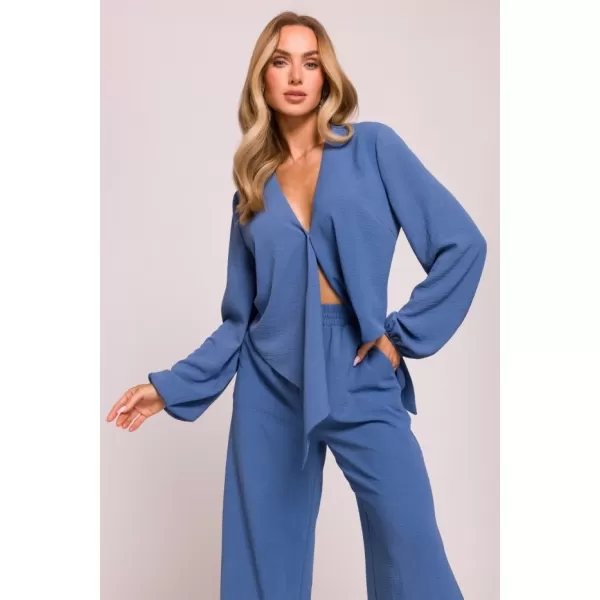  Dámský crop top MOE M861 JEANS 