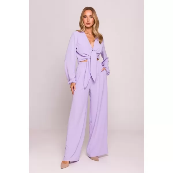  Dámský crop top MOE M861 PURPLE 