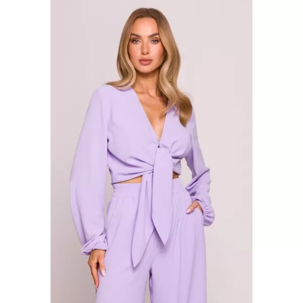  Dámský crop top MOE M861 PURPLE 