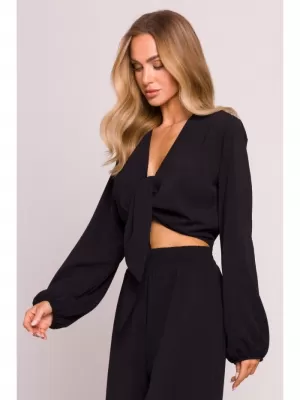 Dámský crop top MOE M861 BLACK