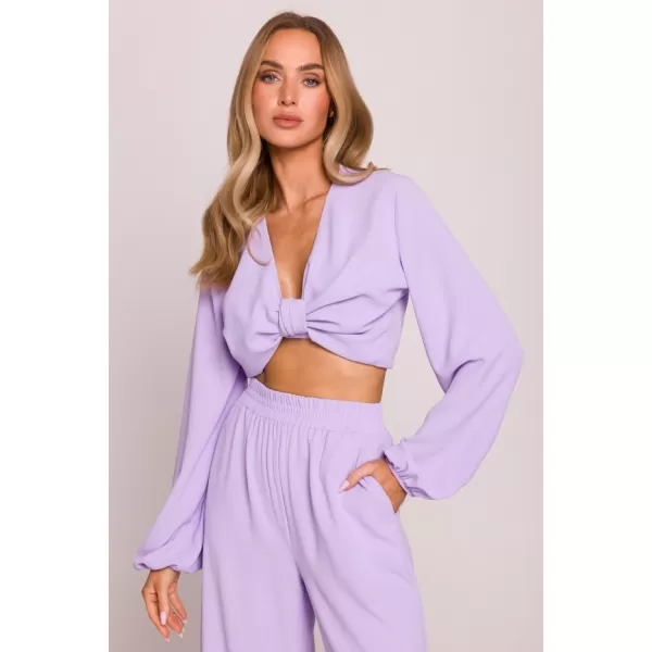  Dámský crop top MOE M861 PURPLE 
