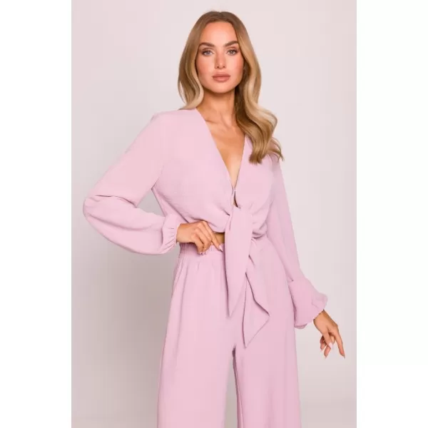  Dámský crop top MOE M861 CREPEPINK 