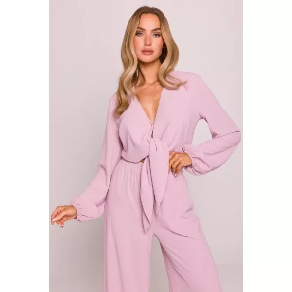  Dámský crop top MOE M861 CREPEPINK 